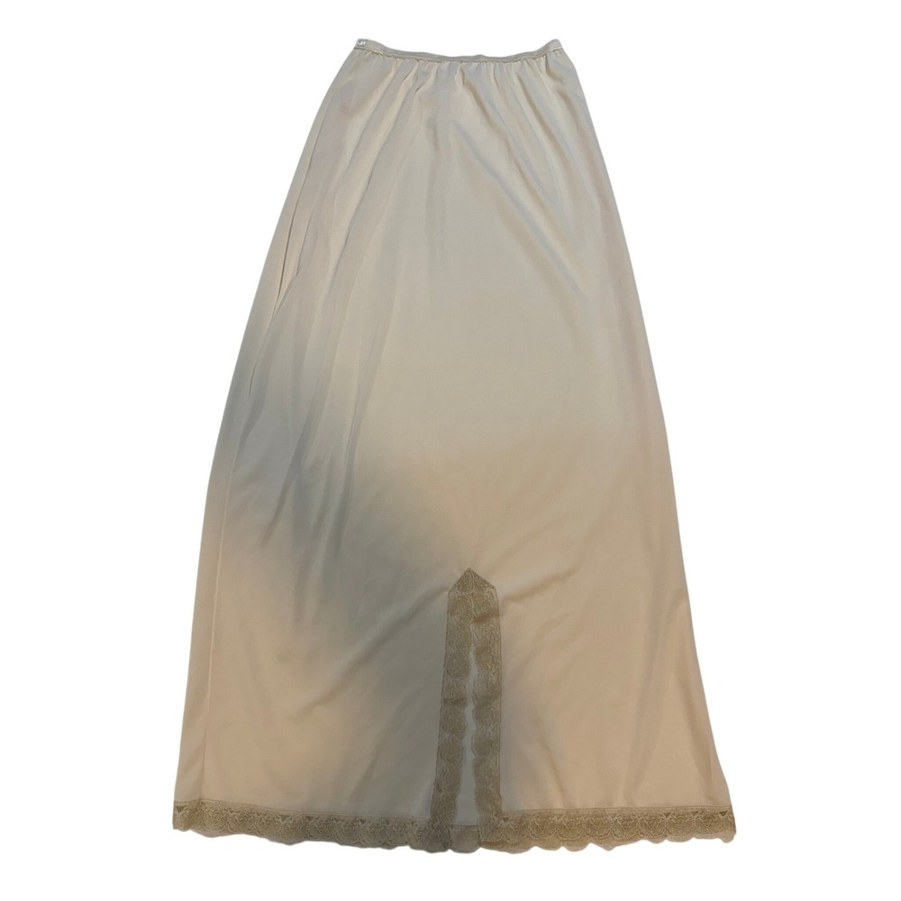 Lorraine Ivory Full Slip Half Slip Lace Hem Nylon Medium Vintage 1970s